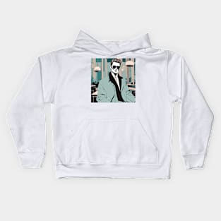 Dean's Deco Shades Cafe Vision Style Art Deco Kids Hoodie